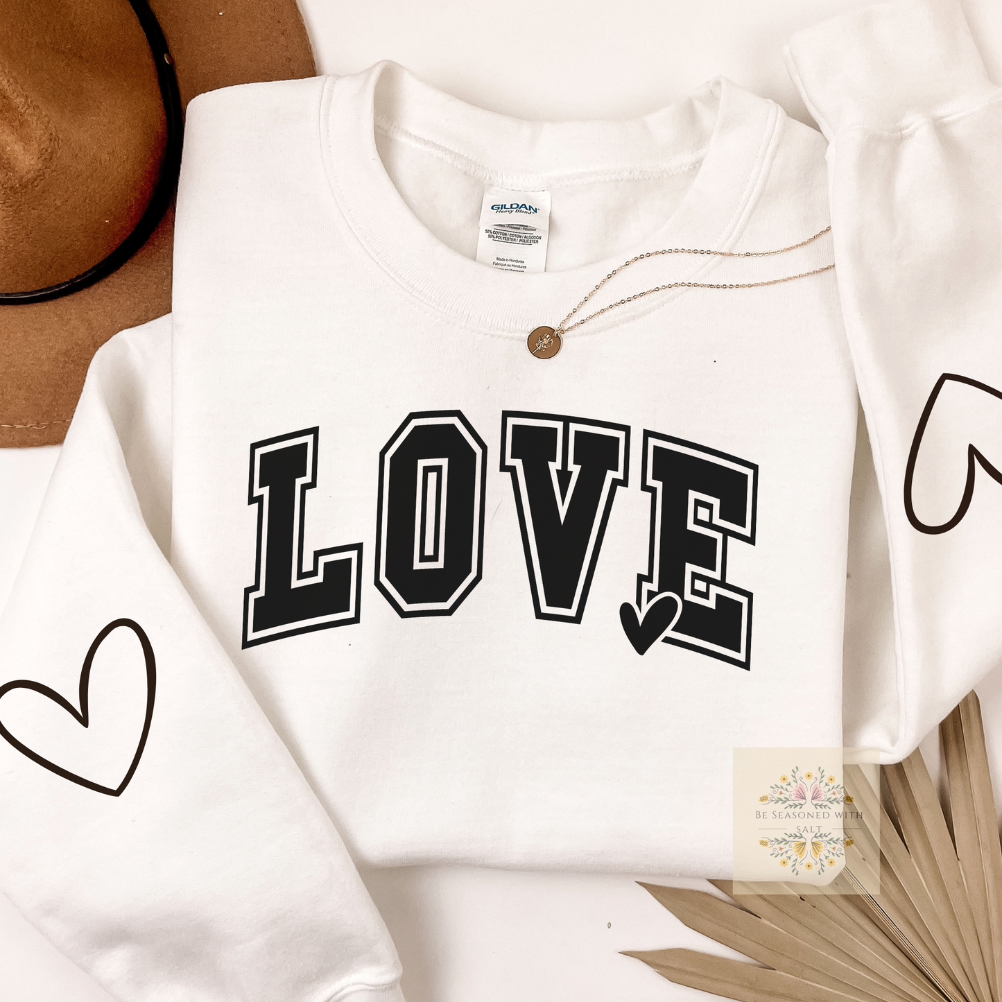 Love and Hearts Crewneck Sweatshirt