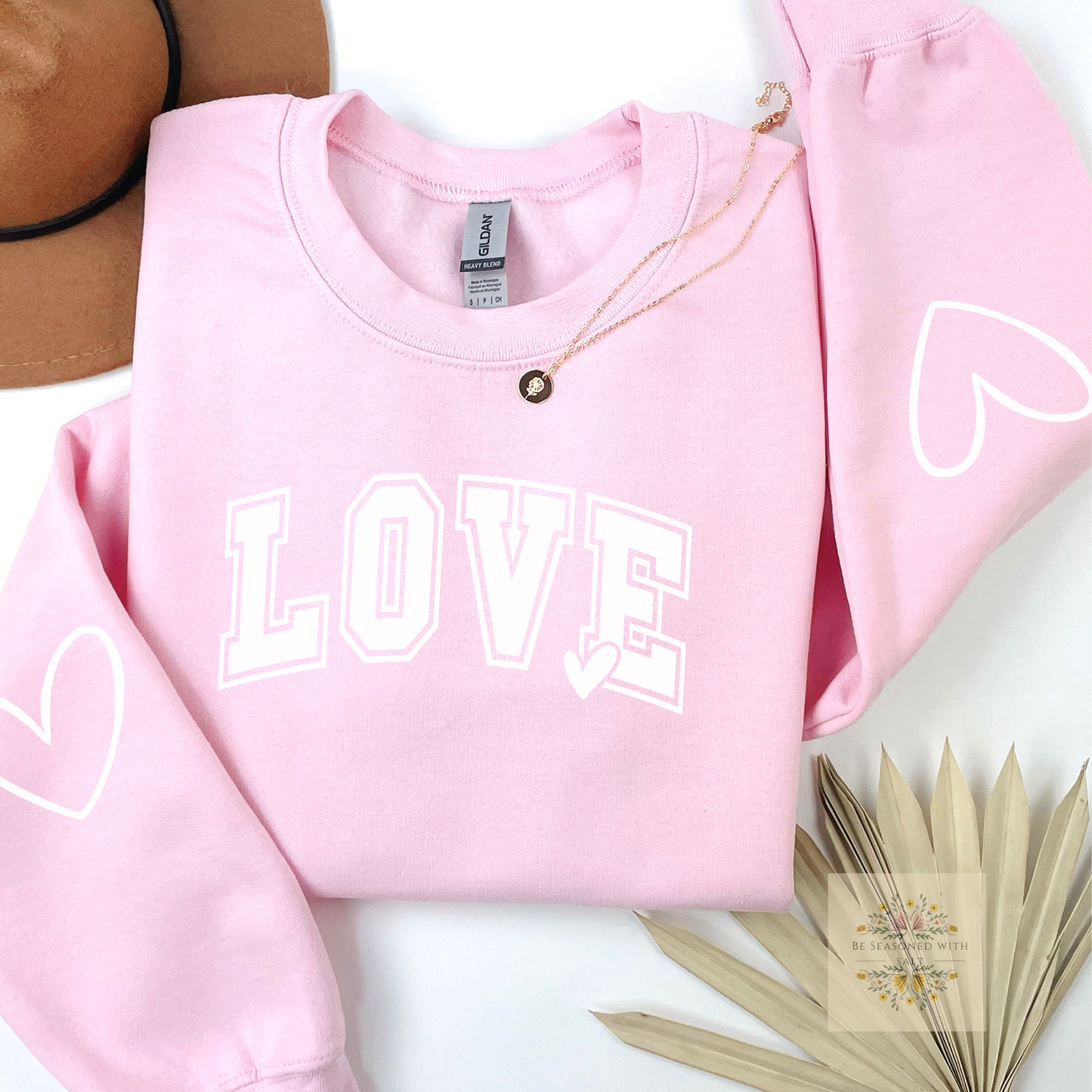Love and Hearts Crewneck Sweatshirt
