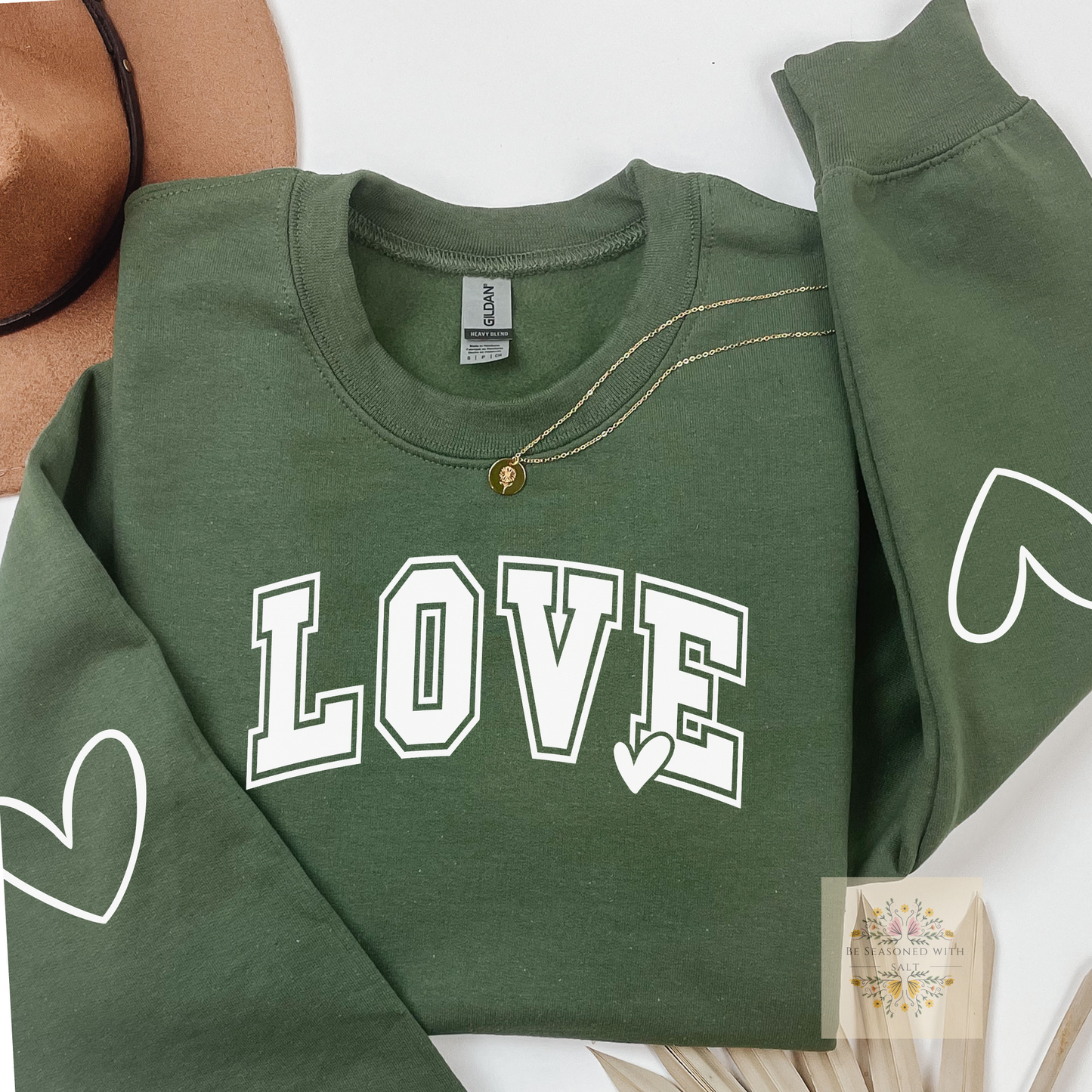Love and Hearts Crewneck Sweatshirt