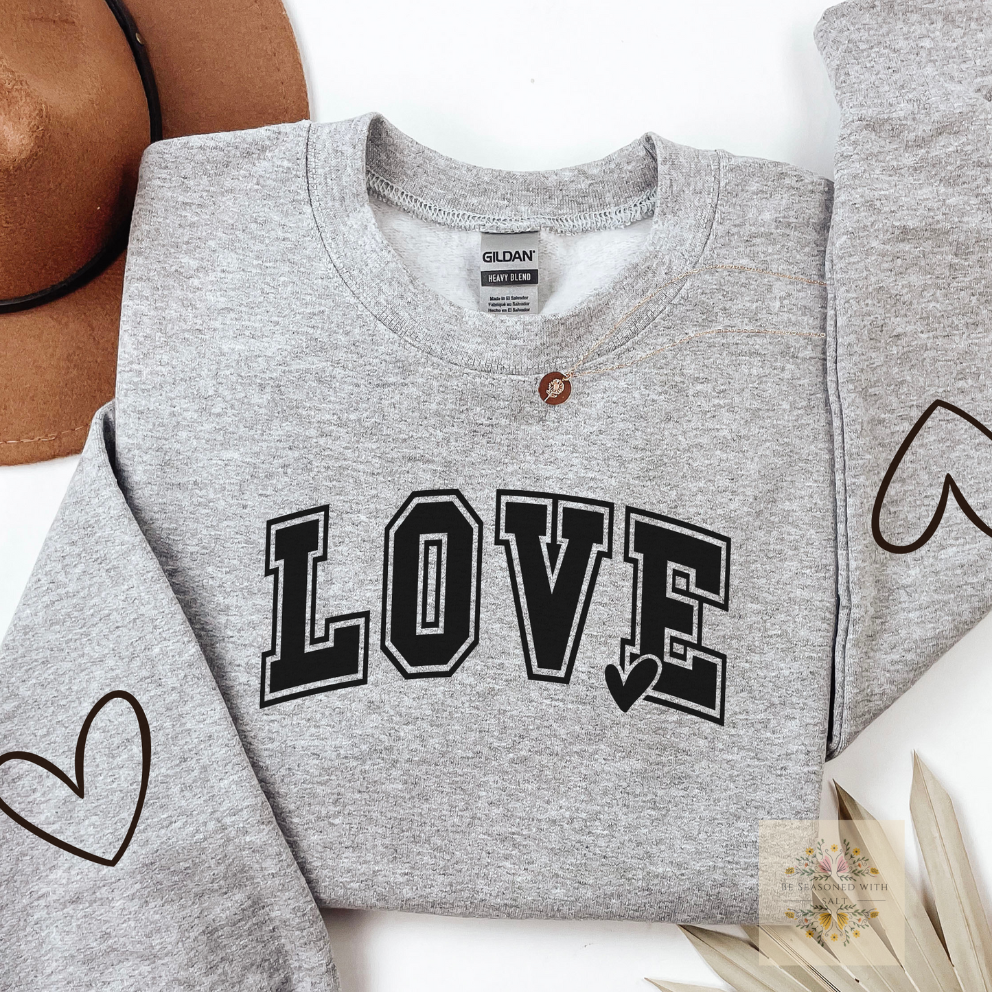 Love and Hearts Crewneck Sweatshirt