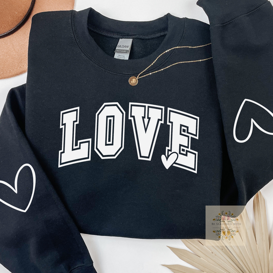 Love and Hearts Crewneck Sweatshirt