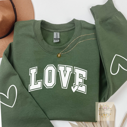 Love and Hearts Crewneck Sweatshirt