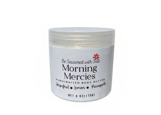 Morning Mercies Triple Butter Body Butter | Shea, Mango & Cocoa Butter | Handcrafted Skincare | Rich Body Care for Dry Skin | Citrus Tropical