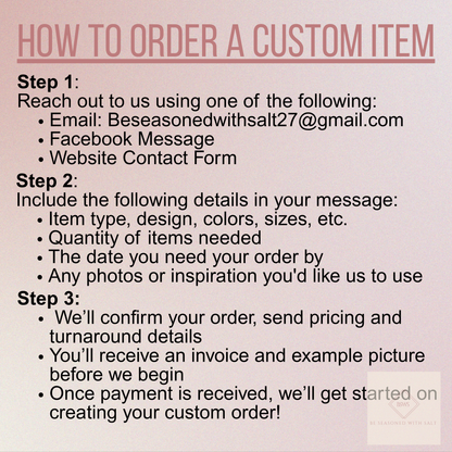 Custom + Bulk Orders
