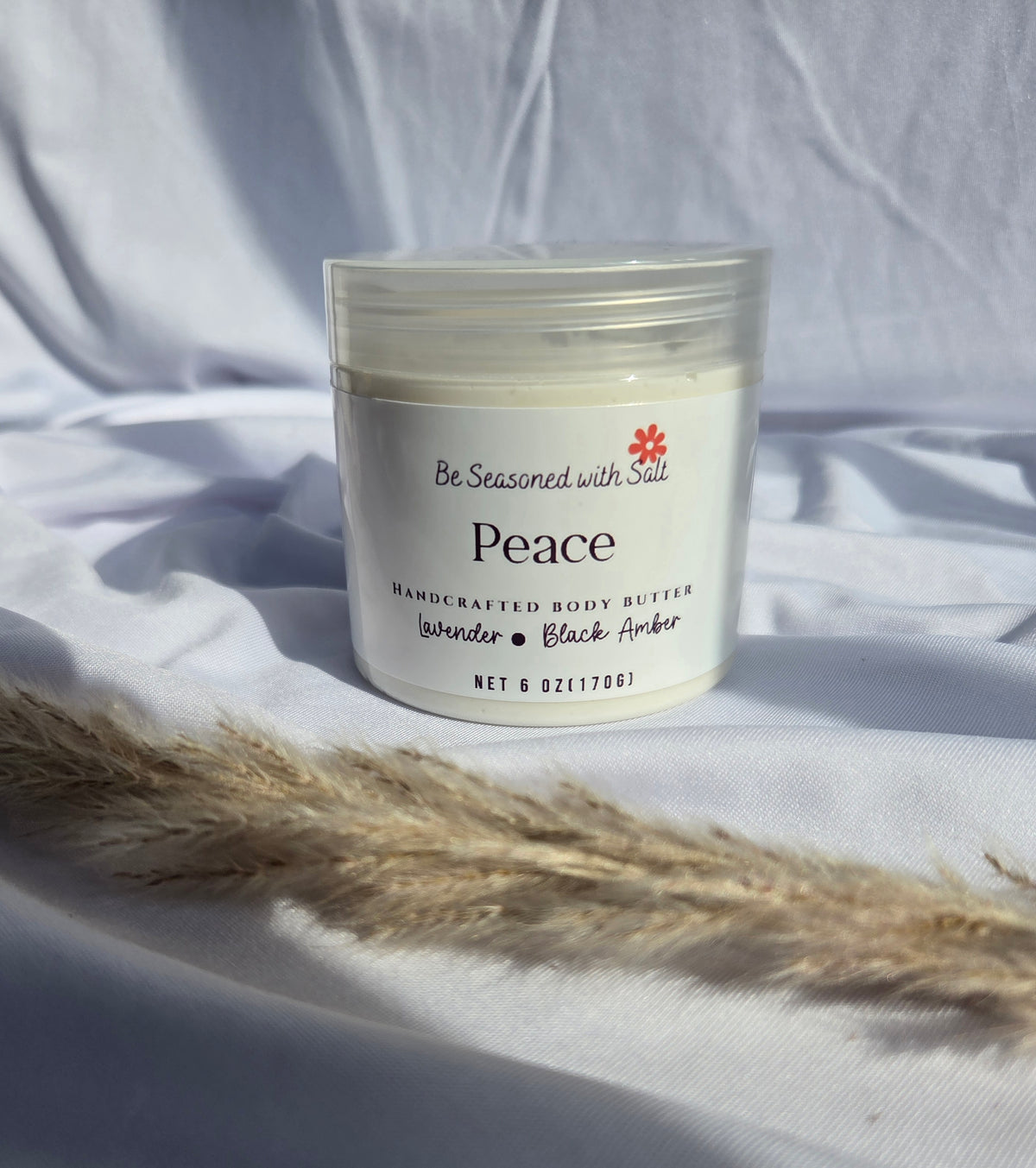 Peace Triple Butter Body Butter | Shea, Mango & Cocoa Butter | Handcrafted Skincare | Rich Body Care for Dry Skin | Amber & Lavender